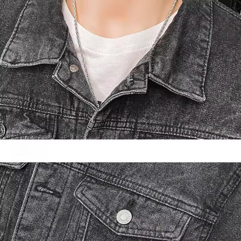 아메리칸 빈티지 헤비 울프 자수 패치 데님 재킷 남성  - Street Fashion Jacket Men 리뷰 및 가격