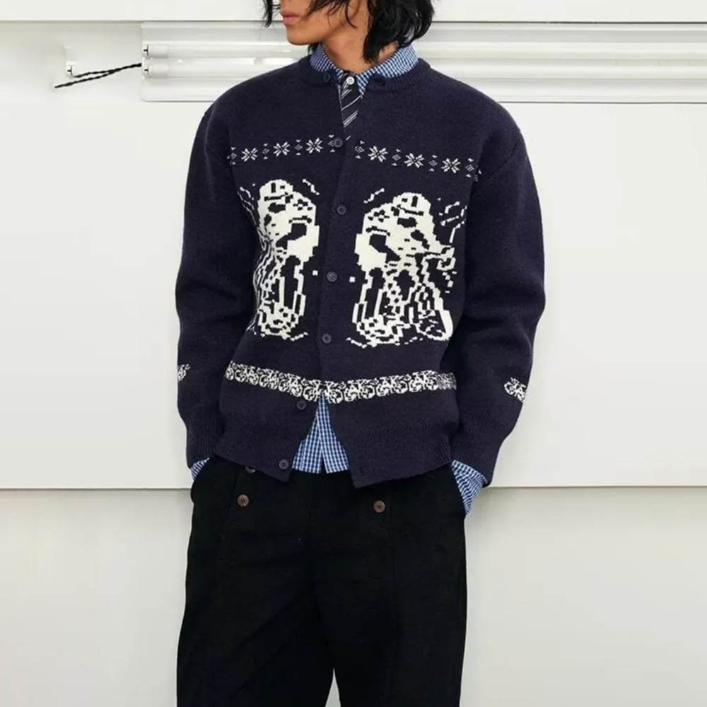 가을 신상 남성 Y2K 그래픽 긴팔 스웨터 미국 레트로 - Street Fashion Trend 2025 리뷰 및 가격